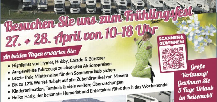 Frühlingsfest und Hausmesse im Caravan Center Zinke - Ebersbach